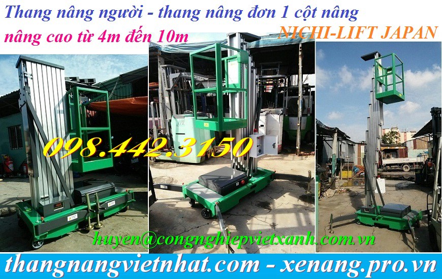 Thang nâng người đơn 4m 6m 8m 9m 10m NICHILIFT NTWY