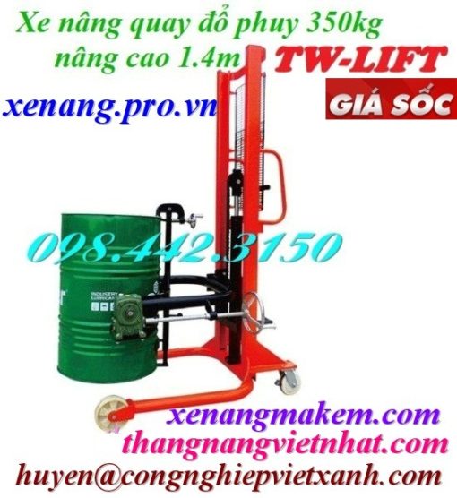 Xe nâng quay đổ phuy 350kg TW-LIFTER COT0.35