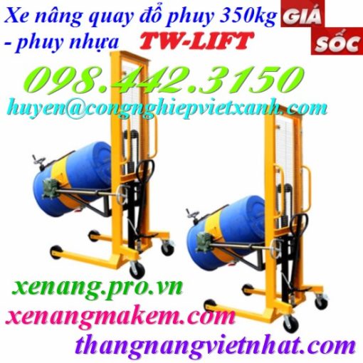 Xe nâng quay đổ phuy nhựa TW-LIFTER