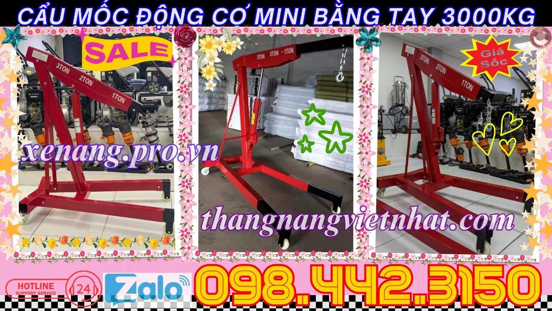 Cẩu mốc động cơ mini bằng tay 3000kg