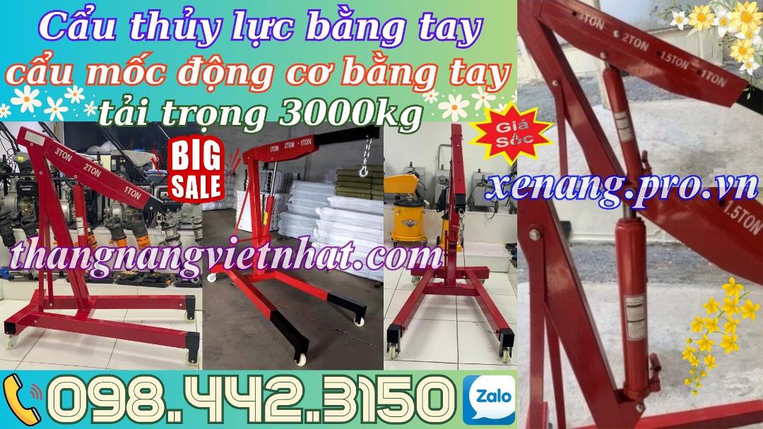 Cẩu thủy lực bằng tay 3000kg