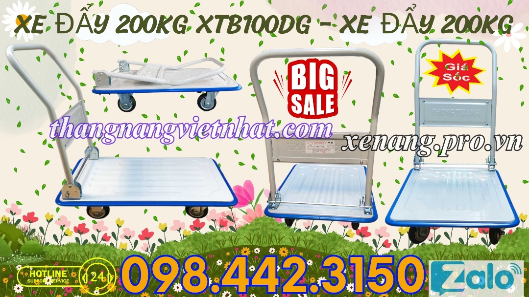 Xe đẩy 200kg XTB100DG