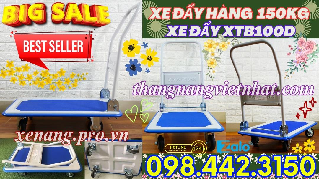 Xe đẩy hàng 4 bánh 150kg XTB100D