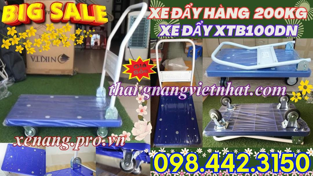 Xe đẩy hàng 4 bánh 200kg XTB100DN