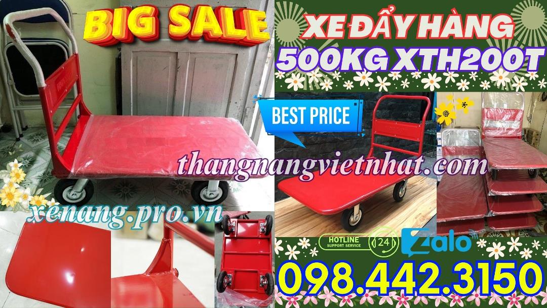 Xe đẩy hàng 4 bánh xe 500kg XTH200T