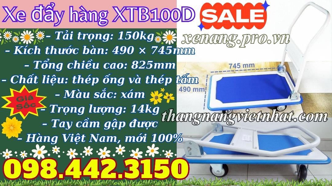 Xe đẩy hàng XTB100D tải 150kg