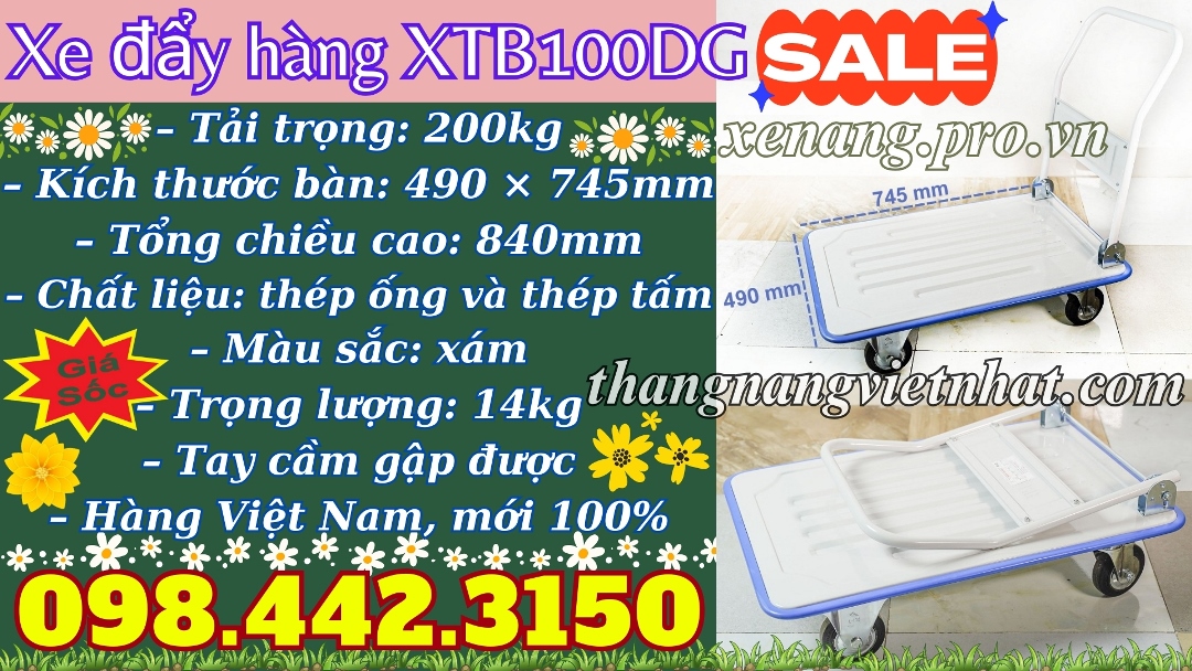 Xe đẩy hàng XTB100DG tải 200kg