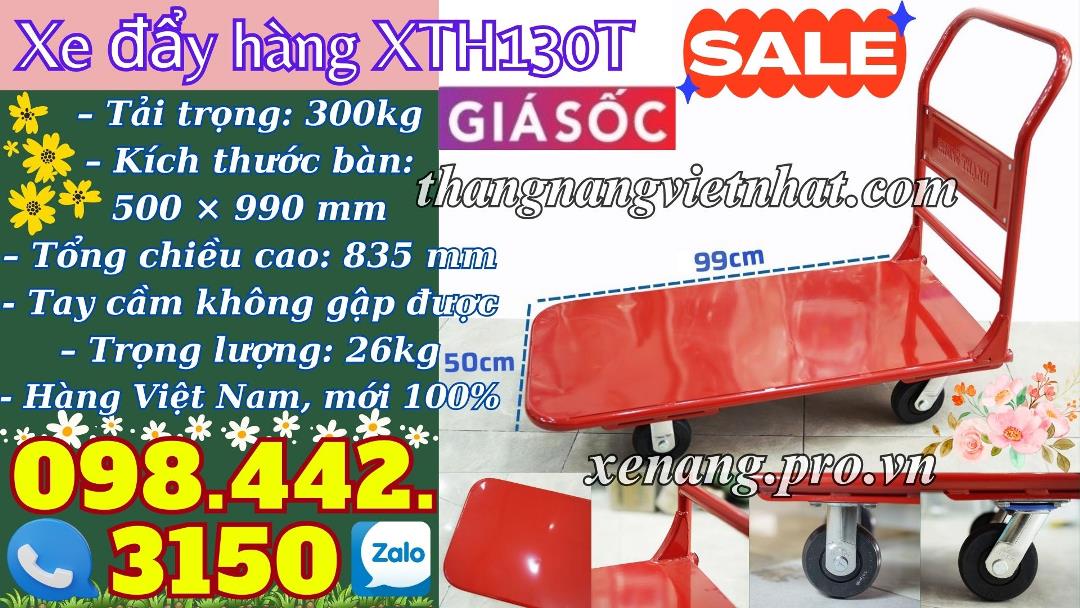 Xe đẩy hàng XTH130T tải 300kg