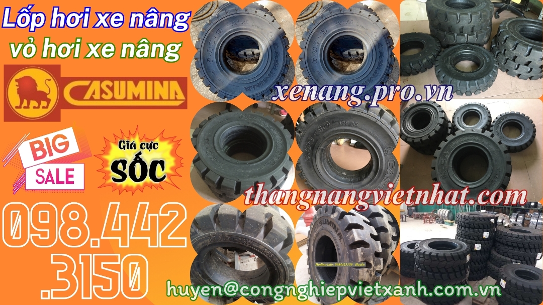 Lốp xe nâng vỏ đặc Casumina Việt Nam