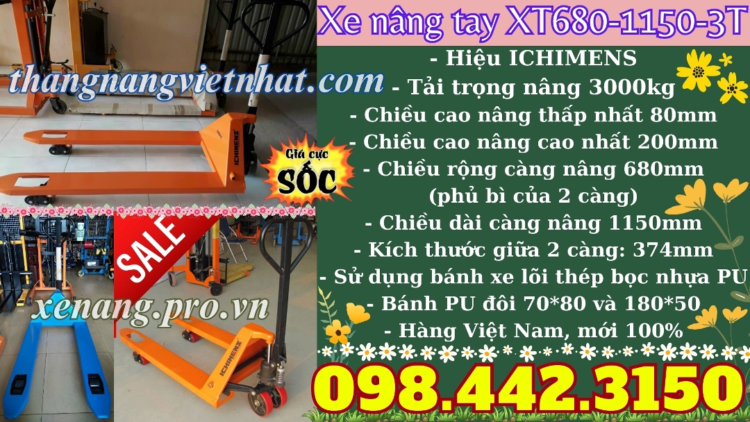 Xe nâng tay XT680-1150-3T