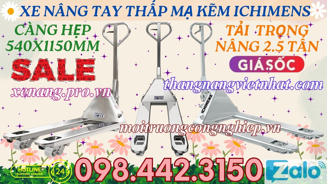 Xe nâng tay thấp mạ kẽm ICHIMENS