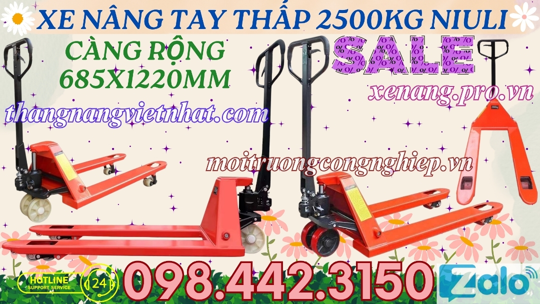 Xe nâng tay thấp 2500kg Niuli