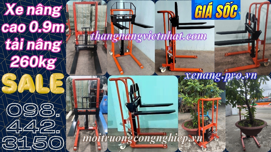 Xe nâng cao 0.9m tải nâng 260kg