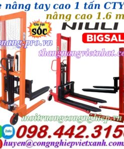 Xe nâng tay cao 1 tấn cao 1.6m CTY-E